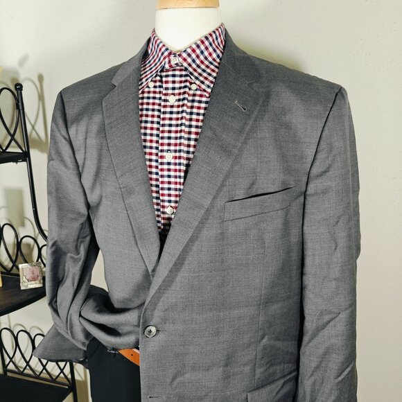 Joseph Abboud Men's Sport Coat Blazer Model 1402/4B‎ Gray Wool Zignone 100s 50L - Picture 3 of 16
